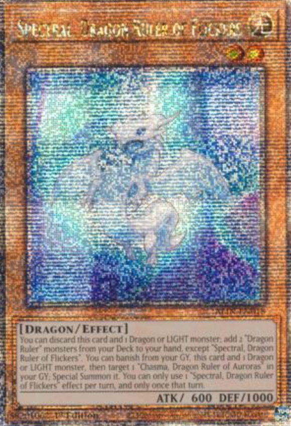 Spectral, Dragon Ruler of Flickers - ALIN-EN018 - Quarter Century Secret Rare 1st Edition
