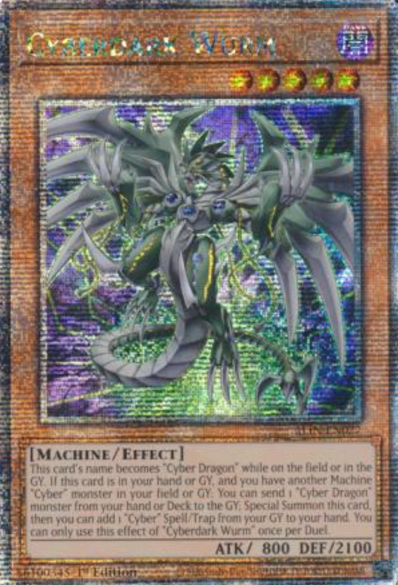Cyberdark Wurm - ALIN-EN027 - Quarter Century Secret Rare 1st Edition