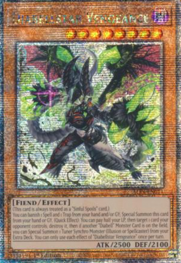 Diabellstar Vengeance - ALIN-EN011 - Quarter Century Secret Rare 1st Edition