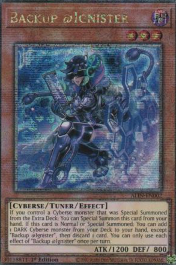 Backup @Ignister - ALIN-EN002 - Quarter Century Secret Rare 1st Edition