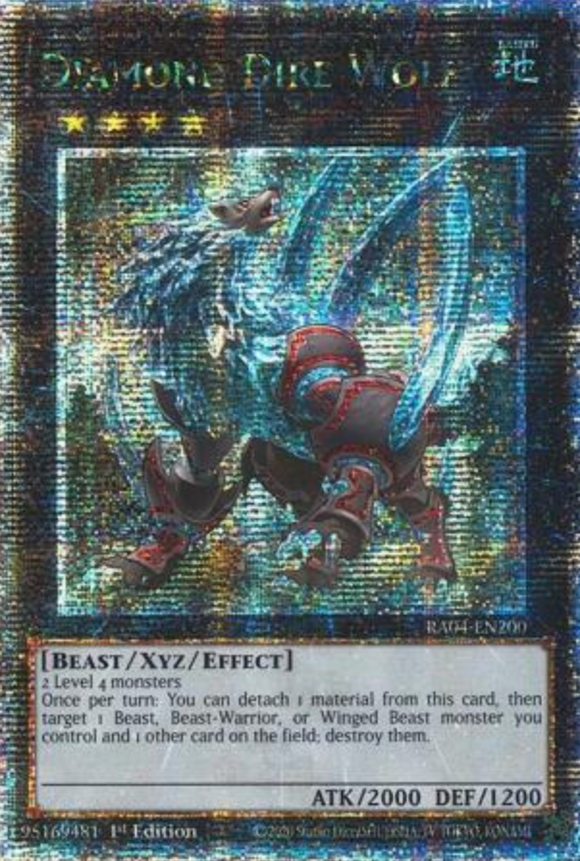 Diamond Dire Wolf - RA04-EN200 - Quarter Century Secret Rare 1st Edition