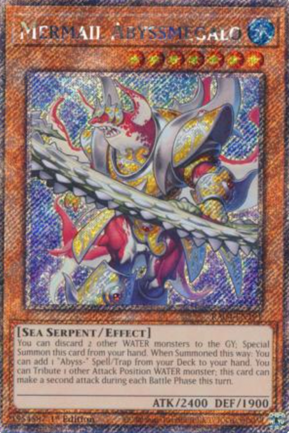 Mermail Abyssmegalo - RA04-EN191 - Platinum Secret Rare 1st Edition