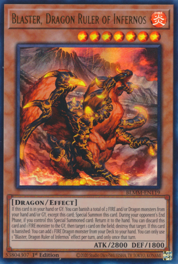 Blaster, Dragon Ruler of Infernos - BLMM-EN119 - Ultra Rare 1st Edition