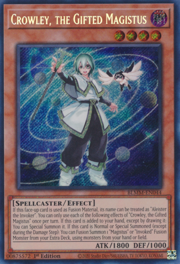 Crowley, the Gifted Magistus - BLMM-EN044 - Secret Rare 1st Edition