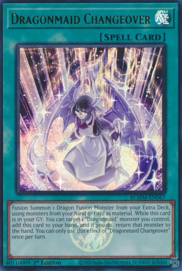 Dragonmaid Changeover - BLMM-EN067 - Emblazoned Ultra Rare 1st Edition