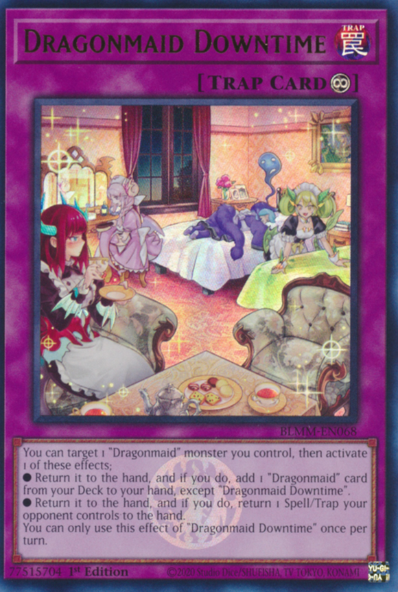 Dragonmaid Downtime - BLMM-EN068 - Emblazoned Ultra Rare 1st Edition