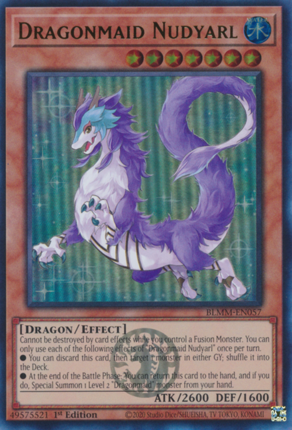 Dragonmaid Nudyari - BLMM-EN057 - Emblazoned Ultra Rare 1st Edition