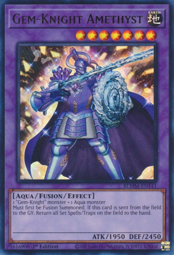 Gem-Knight Amethyst - BLMM-EN141 - Ultra Rare 1st Edition
