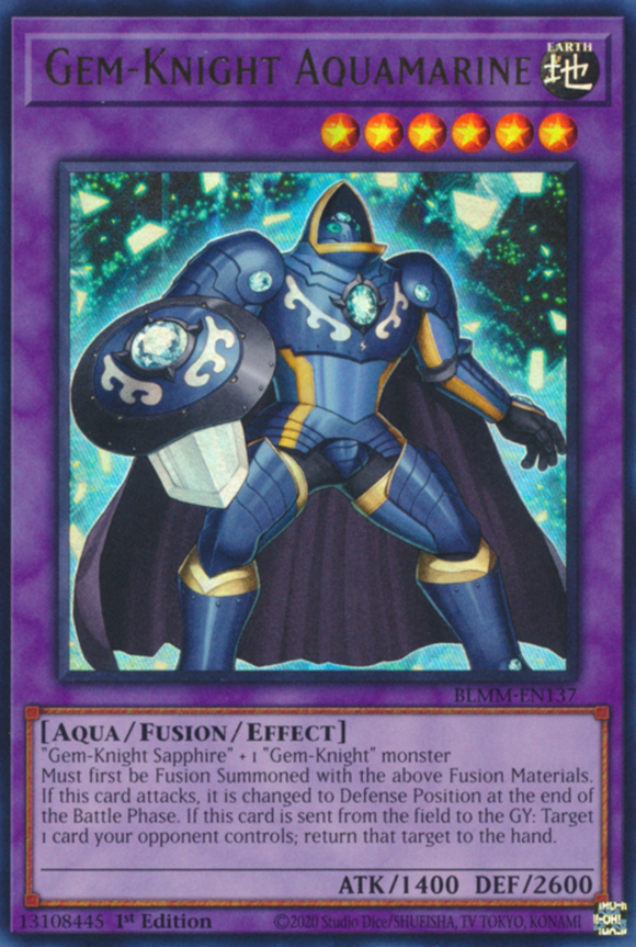 Gem-Knight Aquamarine - BLMM-EN137 - Ultra Rare 1st Edition