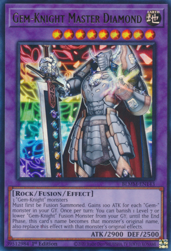 Gem-Knight Master Diamond - BLMM-EN143 - Ultra Rare 1st Edition
