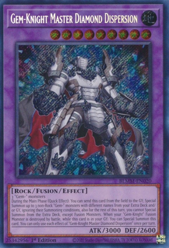 Gem-Knight Master Diamond Dispersion - BLMM-EN020 - Secret Rare 1st Edition