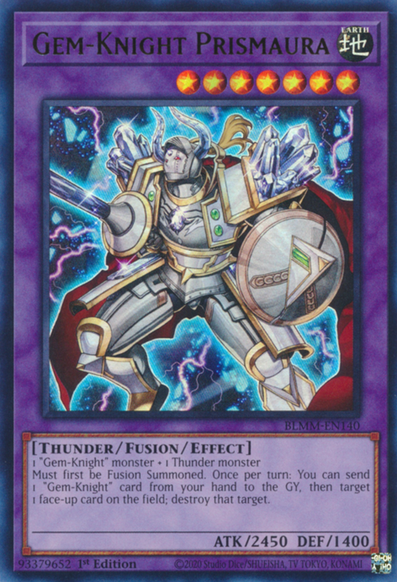 Gem-Knight Prismaura - BLMM-EN140 - Ultra Rare 1st Edition