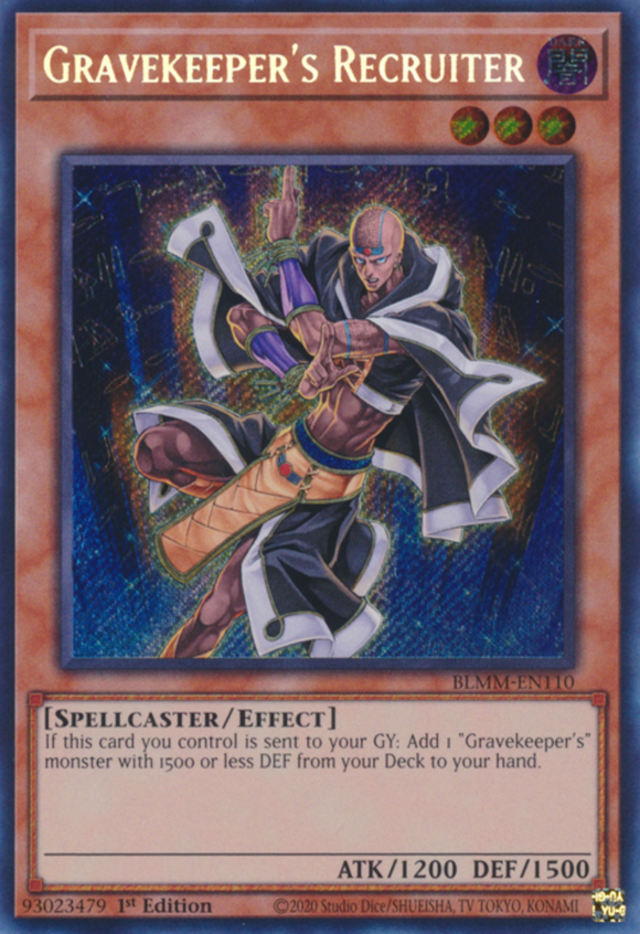 Gravekeeper’s Recruiter - BLMM-EN110 - Secret Rare 1st Edition