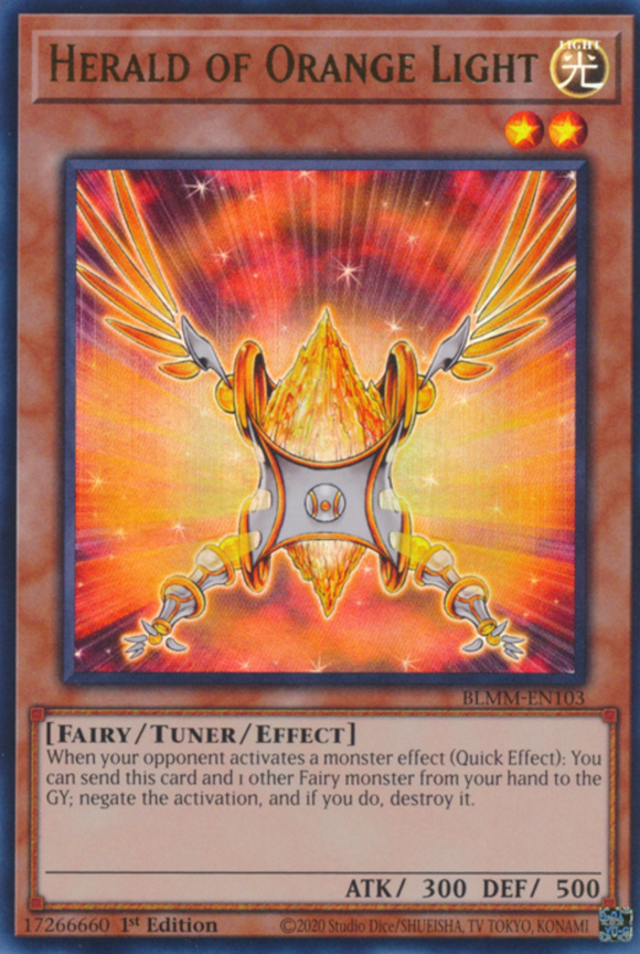 Herald of Orange Light - BLMM-EN103 - Ultra Rare 1st Edition