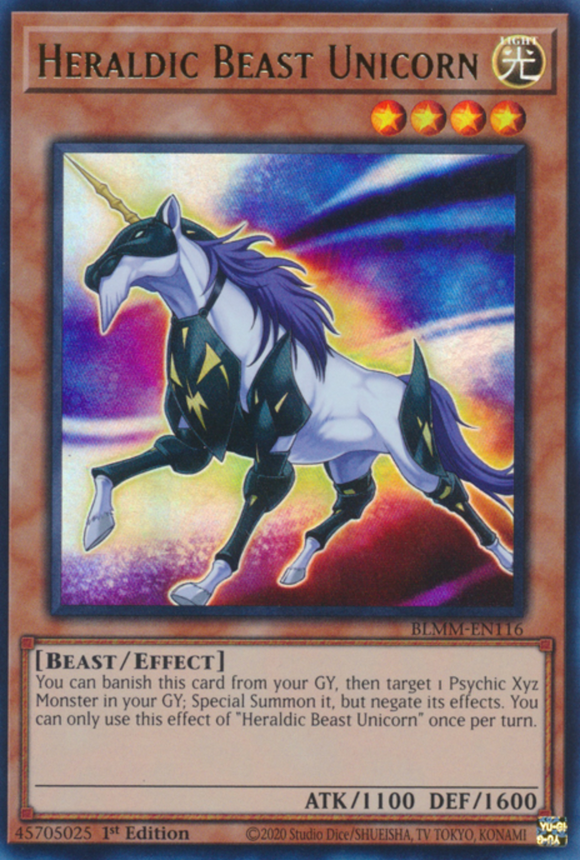 Heraldic Beast Unicorn - BLMM-EN116 - Ultra Rare 1st Edition