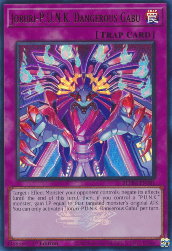 Joruri-P.U.N.K. Dangerous Gabu - BLMM-EN081 - Emblazoned Ultra Rare 1st Edition