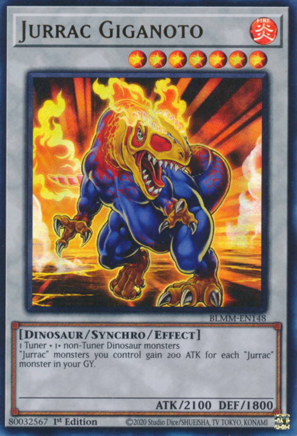 Jurrac Giganoto - BLMM-EN148 - Ultra Rare 1st Edition