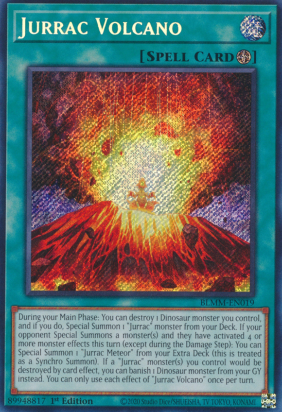 Jurrac Volcano - BLMM-EN019 - Secret Rare 1st Edition