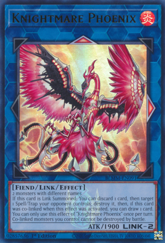 Knightmare Phoenix - BLMM-EN091 - Emblazoned Ultra Rare 1st Edition