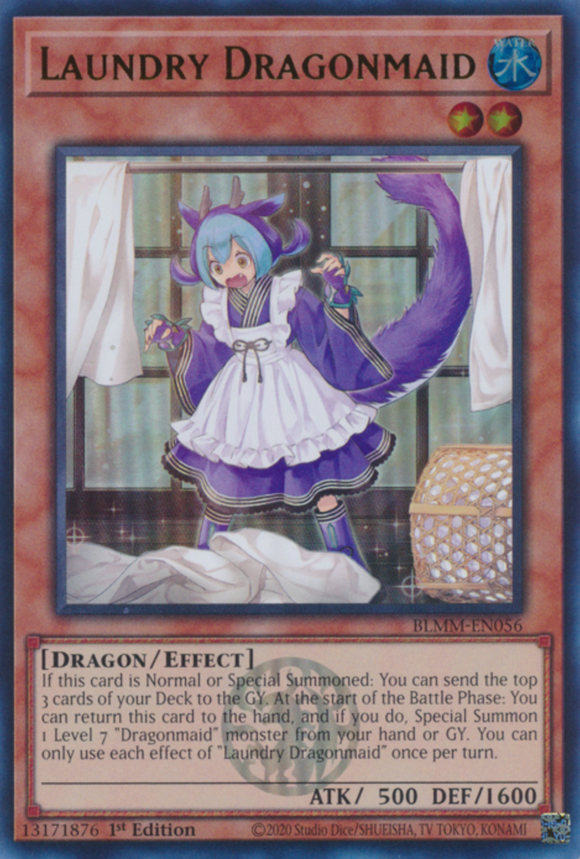 Laundry Dragonmaid - BLMM-EN056 - Emblazoned Ultra Rare 1st Edition
