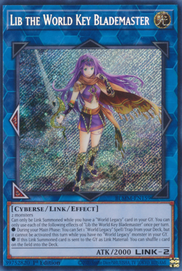 Lib the World Key Blademaster - BLMM-EN159 - Secret Rare 1st Edition