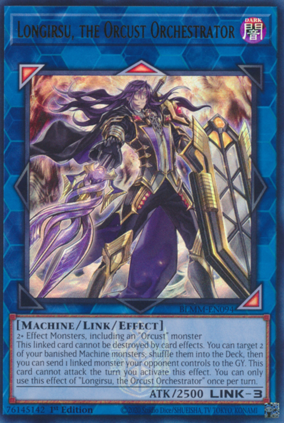Longirsu, the Orcust Orchestrator - BLMM-EN094 - Emblazoned Ultra Rare 1st Edition