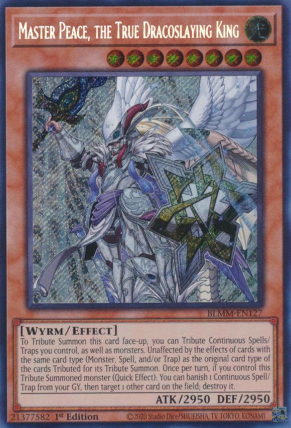 Master Peace, the True Dracoslaying King - BLMM-EN127 - Secret Rare 1st Edition