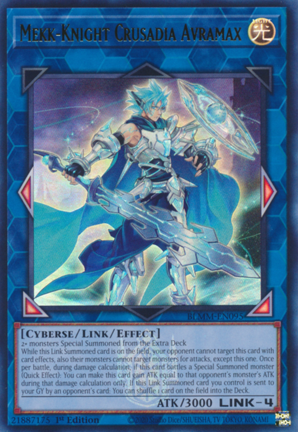 Mekk-Knight Crusadia Avramax - BLMM-EN095 - Emblazoned Ultra Rare 1st Edition