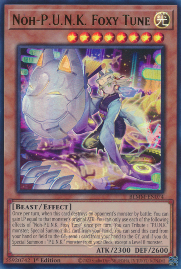 Noh-P.U.N.K. Foxy Tune - BLMM-EN074 - Emblazoned Ultra Rare 1st Edition
