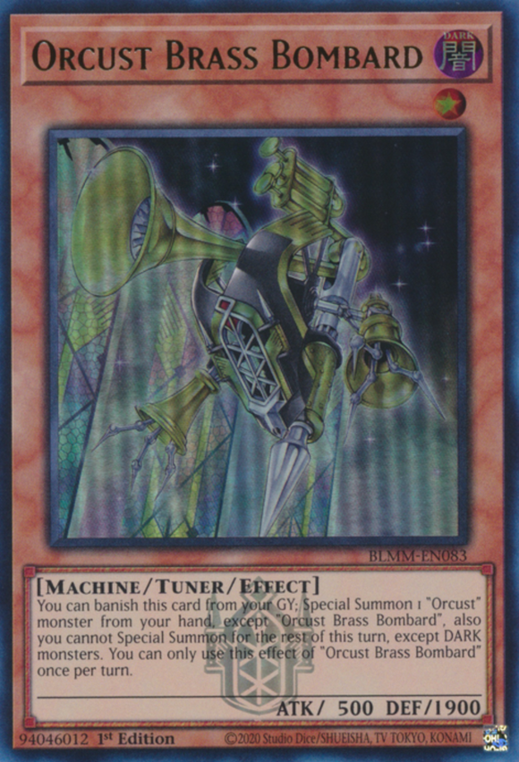 Orcust Brass Bombard - BLMM-EN083 - Emblazoned Ultra Rare 1st Edition