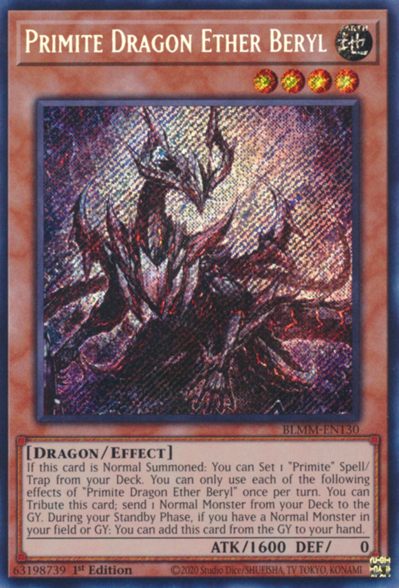 Primite Dragon Ether Beryl - BLMM-EN130 -  Secret Rare 1st Edition