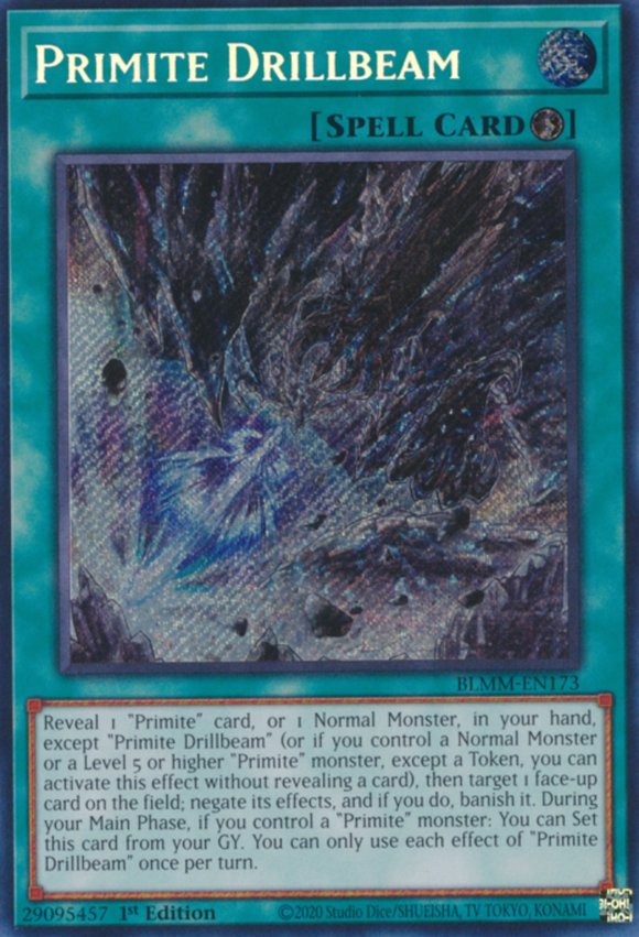Primite Drillbeam - BLMM-EN173 - Secret Rare 1st Edition