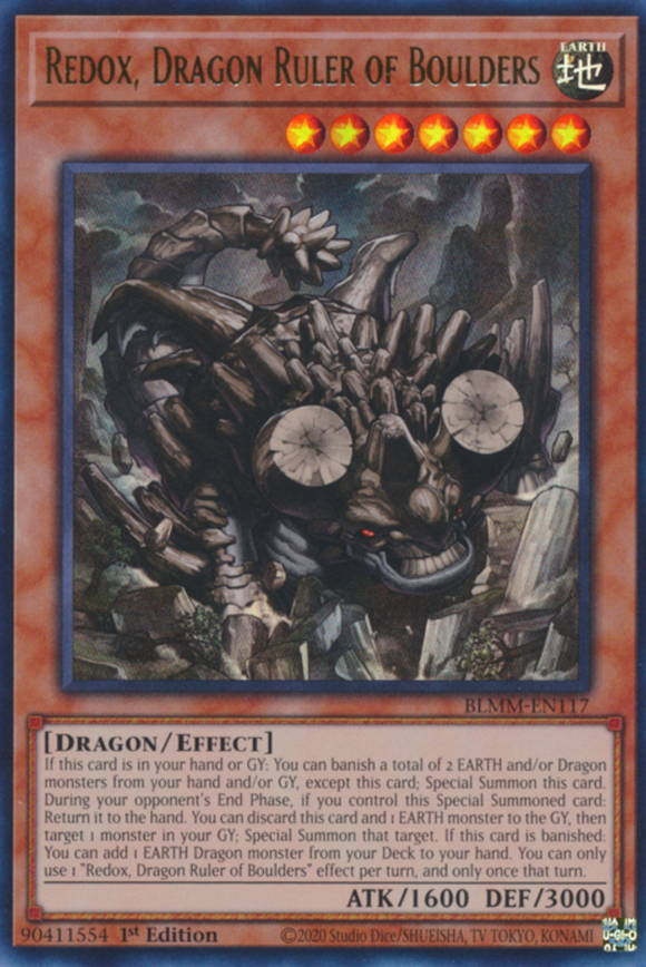 Redox, Dragon Ruler of Boulders - BLMM-EN117 - Ultra Rare 1st Edition