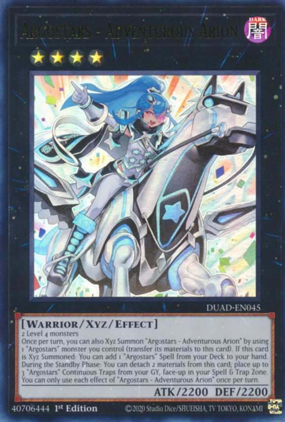 Argostars - Adventurous Arion - DUAD-EN045 - Ultra Rare 1st Edition
