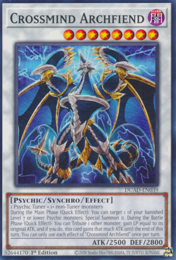 Crossmind Archfiend - DUAD-EN039 - Common 1st Edition