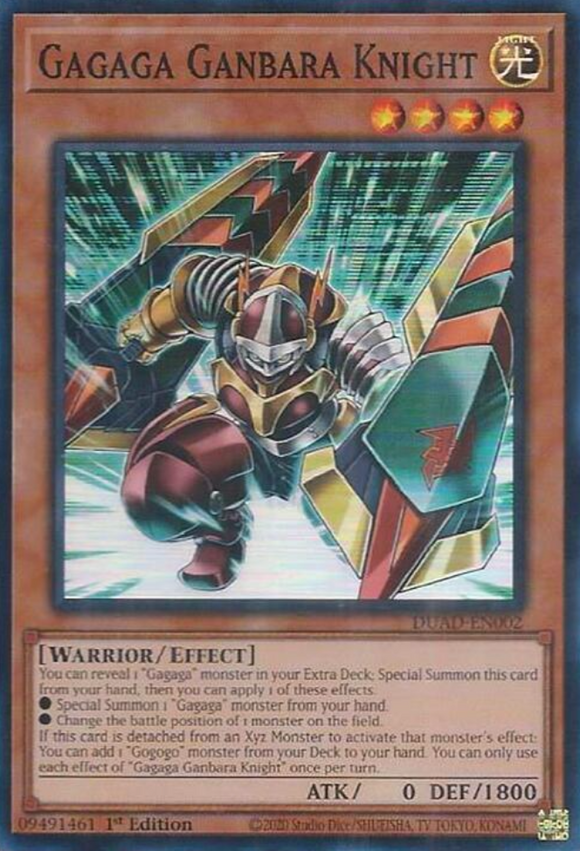 Gagaga Ganbara Knight - DUAD-EN002 - Super Rare 1st Edition