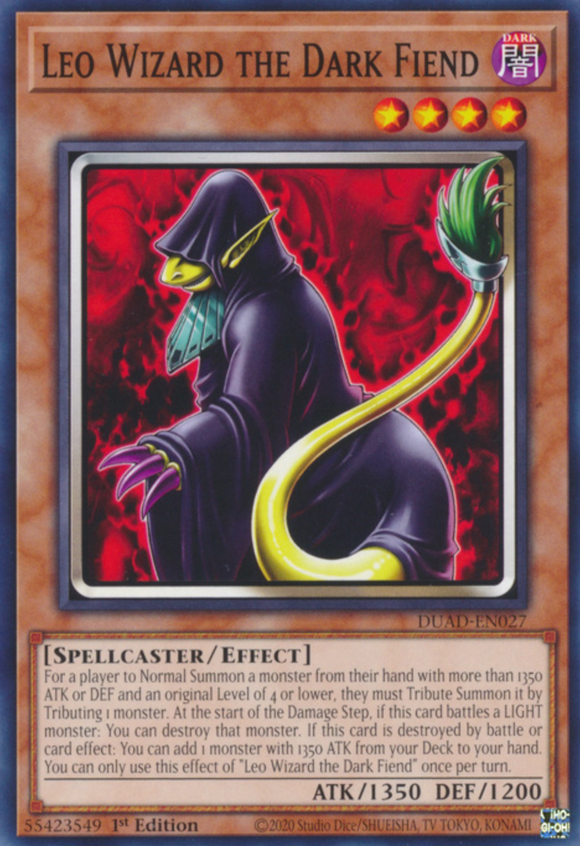 Leo Wizard the Dark Fiend - DUAD-EN027 - Common 1st Edition