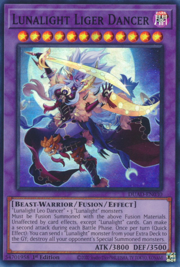 Lunalight Liger Dancer - DUAD-EN030 - Super Rare 1st Edition