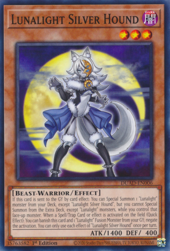 Lunalight Silver Hound - DUAD-EN006 - Common 1st Edition