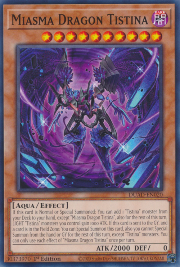 Miasma Dragon Tistina - DUAD-EN020 - Common 1st Edition