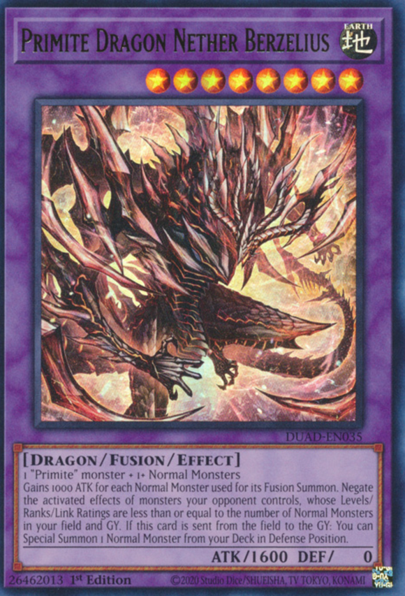 Primite Dragon Nether Berzeulius - DUAD-EN035 - Ultra Rare 1st Edition