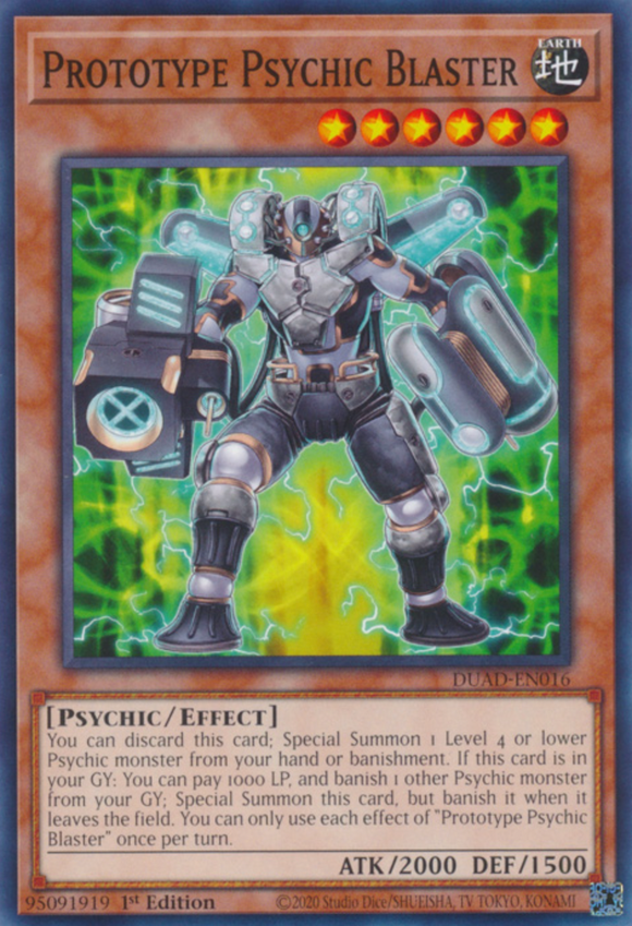 Prototype Psychic Blaster - DUAD-EN016 - Common 1st Edition
