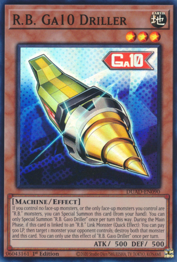 R.B. Ga10 Driller - DUAD-EN090 - Super Rare 1st Edition