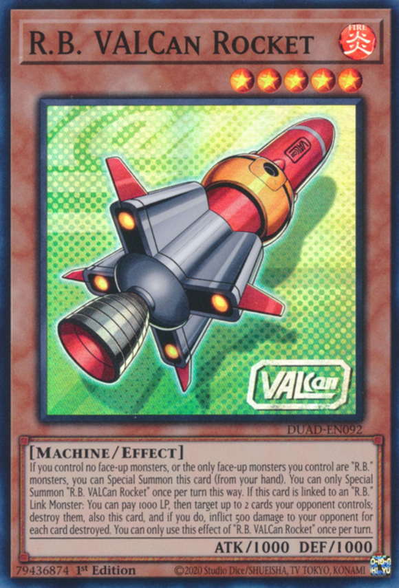 R.B. VALCan Rocket - DUAD-EN092 - Super Rare 1st Edition