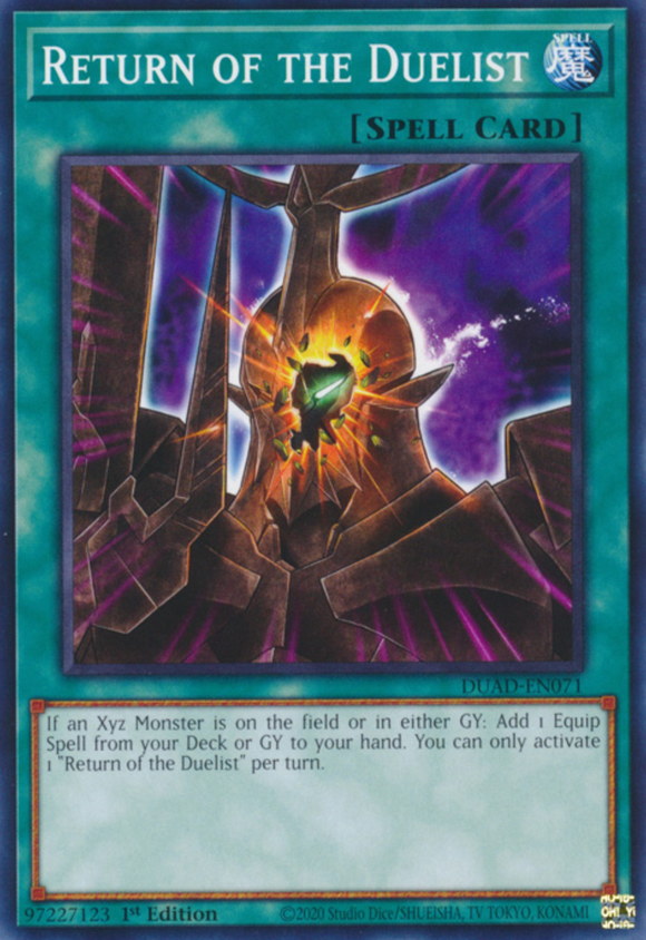 Return of the Duelist - DUAD-EN071 - Common 1st Edition