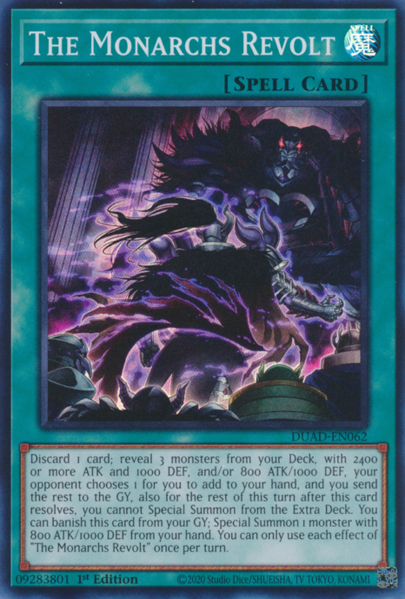 The Monarchs Revolt - DUAD-EN062 - Super Rare 1st Edition