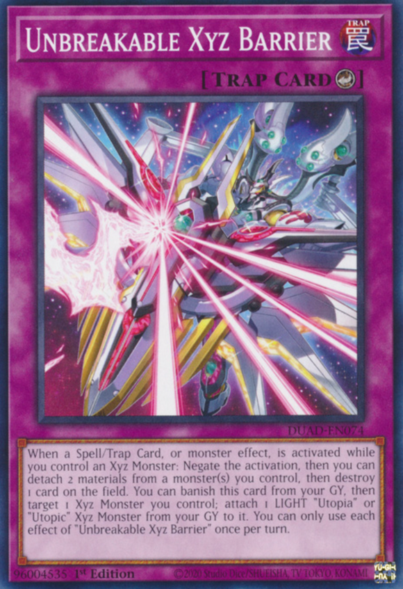 Unbreakable Xyz Barrier - DUAD-EN074 - Common 1st Edition