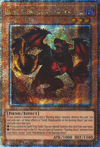 Graff, Malebranche of the Burning Abyss - RA04-EN235 - Quarter Century Secret Rare 1st Edition