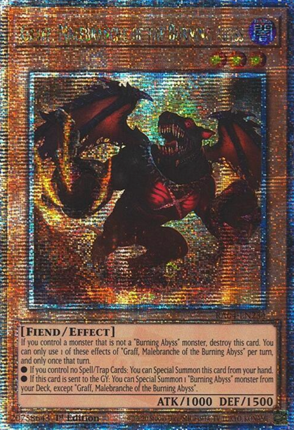 Graff, Malebranche of the Burning Abyss - RA04-EN235 - Quarter Century Secret Rare 1st Edition