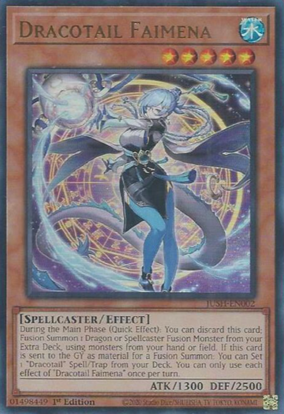 Dracotail Faimena - JUSH-EN002 - Ultra Rare 1st Edition